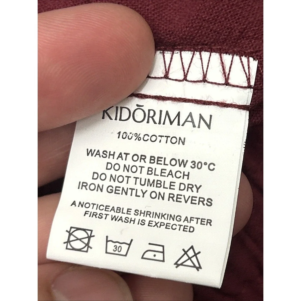 Kidoriman Harem Jogger Pant Burgundy Drop Crotch Mens Size 2XL Streetwear NEW